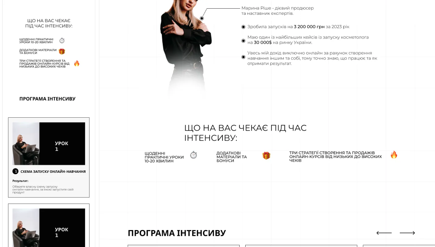 A brochure with a woman holding a microphone.